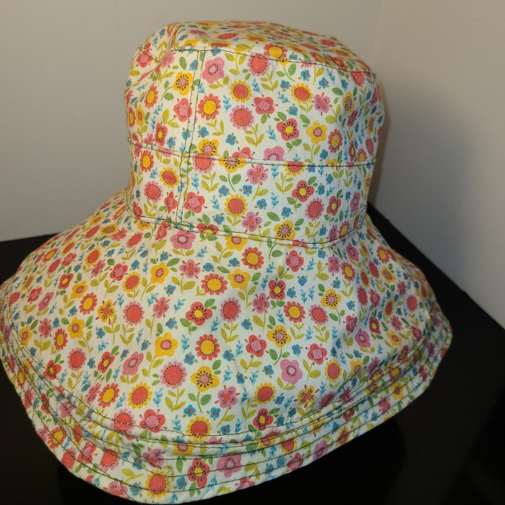 Natural Life Floral Print Cottage Core Sun Bucket Hat  Wire brim Foldable Pack